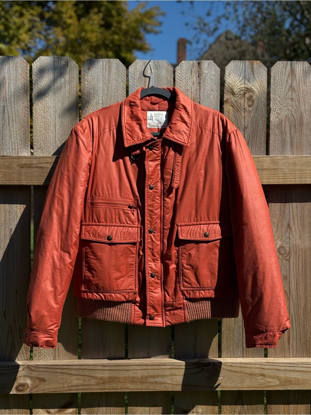 Vintage 70’s London Fog Bomber Coat Men's XL Large Utility Jacket 42 Reg RARE